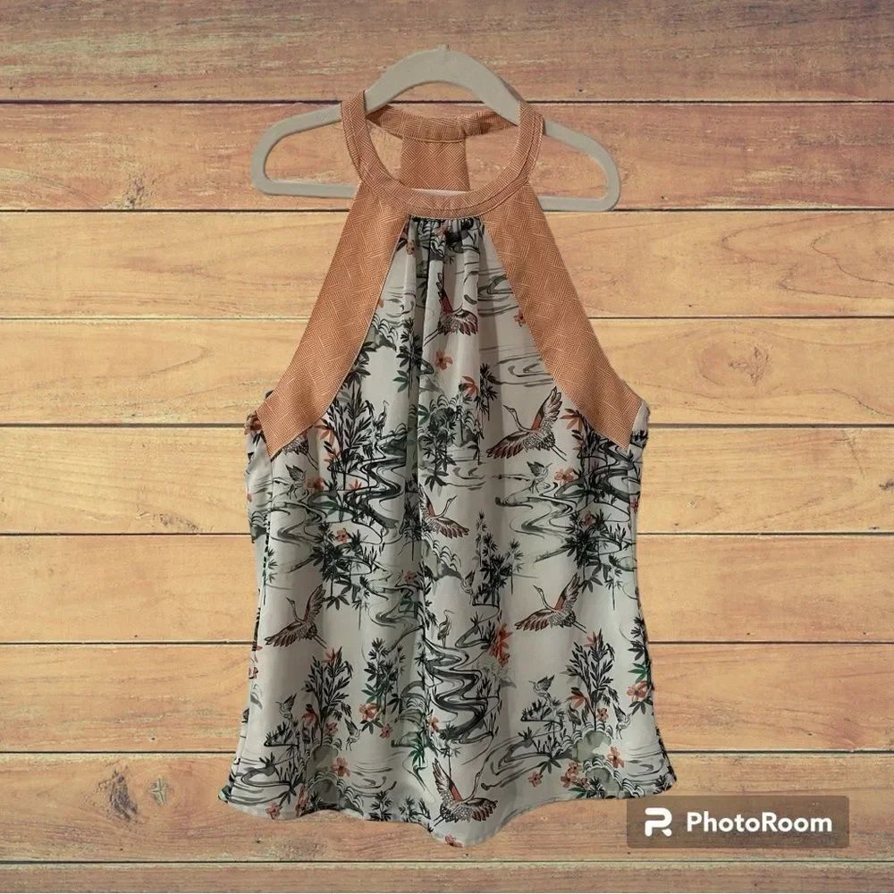 H&M Womens Pastel Halter Top Size 2 EUC